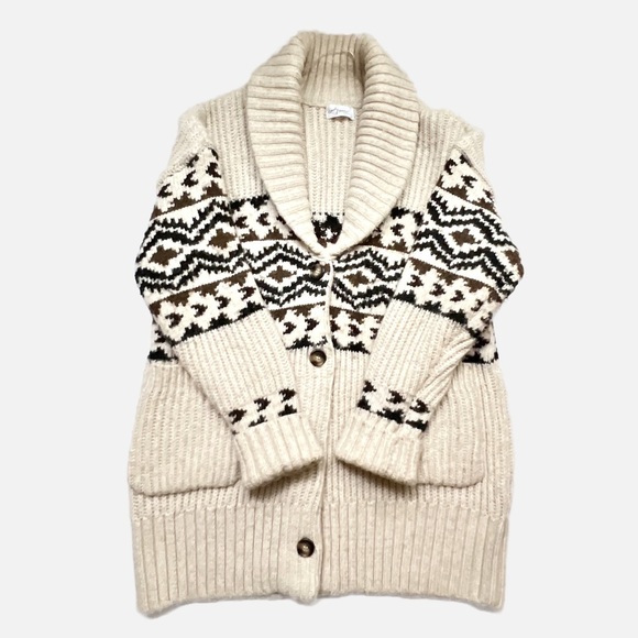 Carly Jean Los Angeles Sweaters - Carly Jean Los Angeles Montana Aztec Sweater Cardigan Women’s XS/S